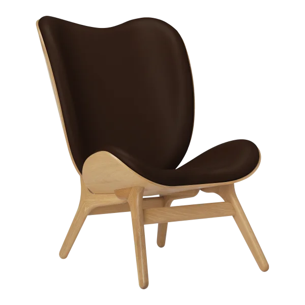 UMAGE A Conversation Piece Highback Fauteuil - Leder Hope brown - eiken