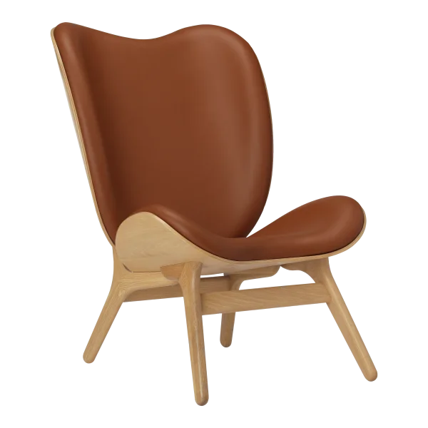 UMAGE A Conversation Piece Highback Fauteuil - Leder Hope cognac - eiken