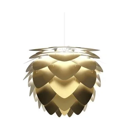 Umage Aluvia Mini hanglamp brushed brass - met koordset wit - Ø 40 cm