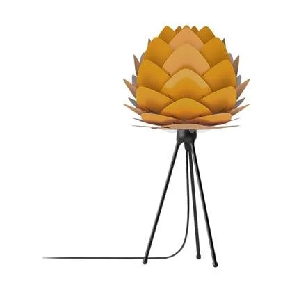 Umage Aluvia Mini tafellamp saffron yellow - met tripod zwart - Ø 40