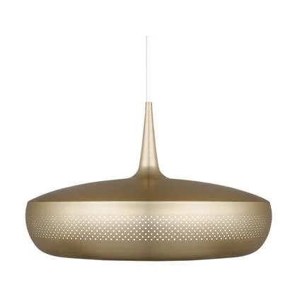 Umage Clava Dine hanglamp brushed brass - met koordset wit - Ø 43 cm