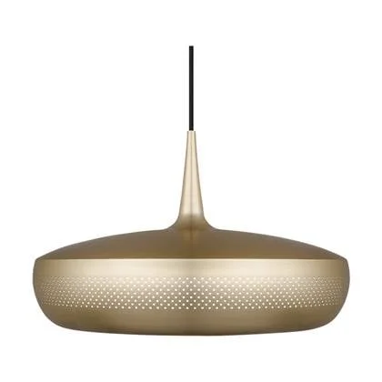 Umage Clava Dine hanglamp brushed brass - met koordset zwart - Ø 43 cm