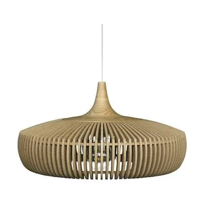 Umage Clava Dine Wood houten hanglamp naturel - met koordset wit - Ø