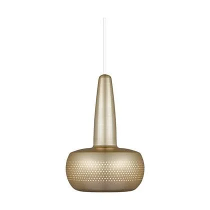 Umage Clava hanglamp brushed brass - met koordset wit - Ø 21,5 cm