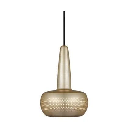 Umage Clava hanglamp brushed brass - met koordset zwart - Ø 21,5 cm