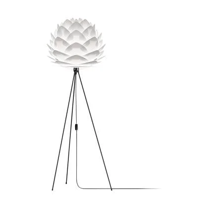 Umage Silvia Medium vloerlamp white - met tripod zwart - Ø 50 cm