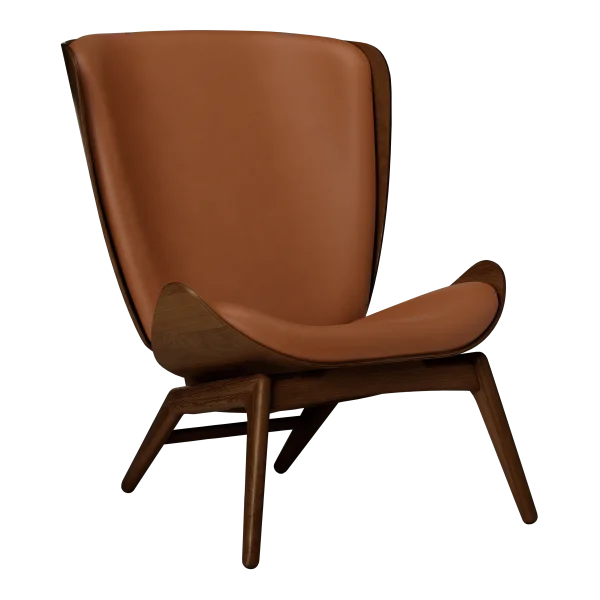 UMAGE The Reader fauteuil - eiken donker - Leder Hope cognac