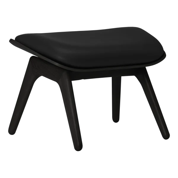 UMAGE The Reader Ottoman - eiken zwart - Leder Hope black