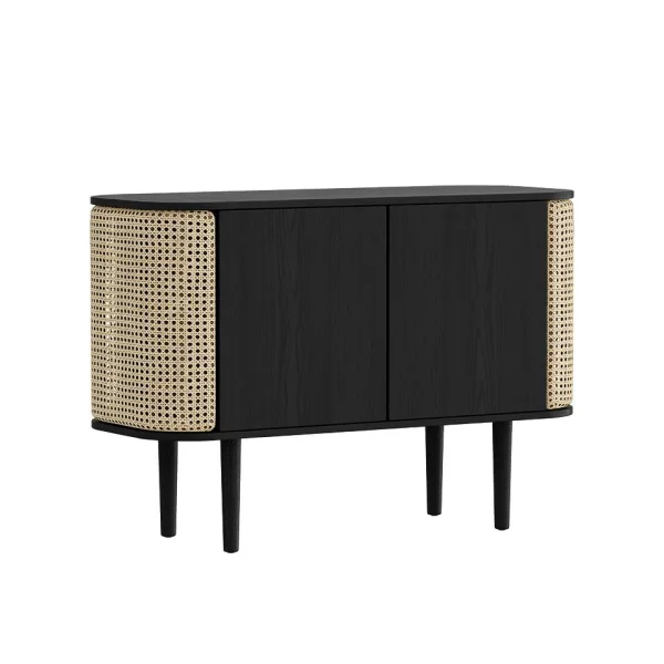 UMAGE Treasures Sideboard met 2 deuren - eiken zwart - Venetiaans riet