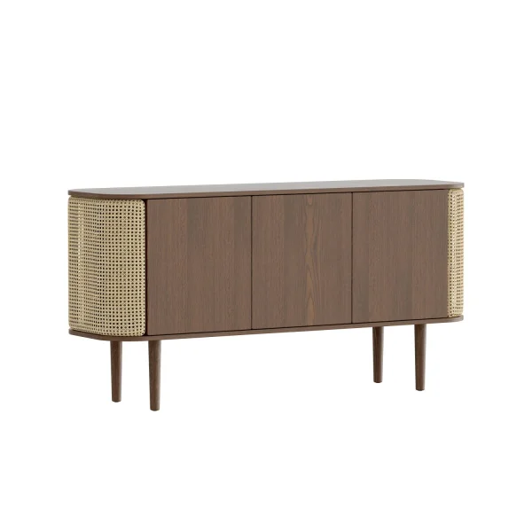 UMAGE Treasures Sideboard met 3 deuren - eiken donker - Venetiaans riet