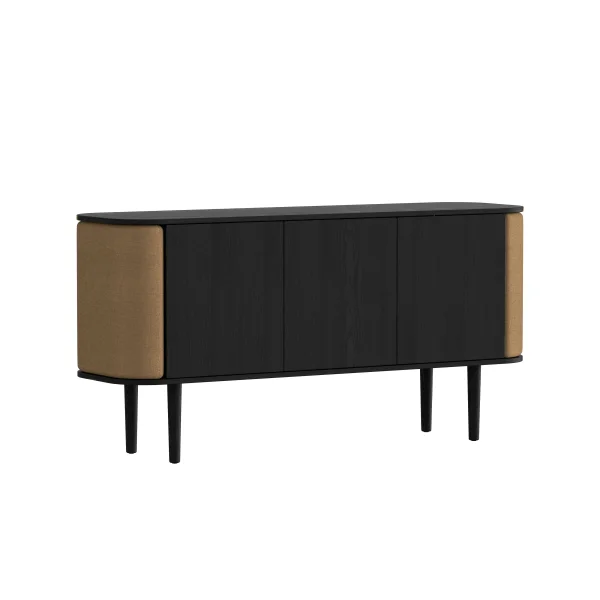 UMAGE Treasures Sideboard met 3 deuren - eiken zwart - sugar brown