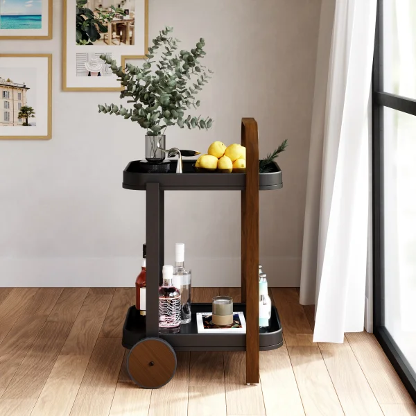 Umbra Trolley Bellwood - Zwart/Walnoot