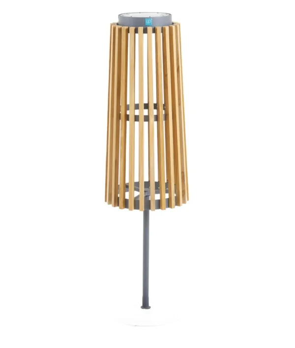 Unopiu Solar vloerlamp teak - grafiet/grijs