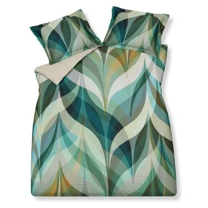 Urban Dekbedovertrek | 200 x 200|220 cm | Groen | Blauw | Satijnkatoen