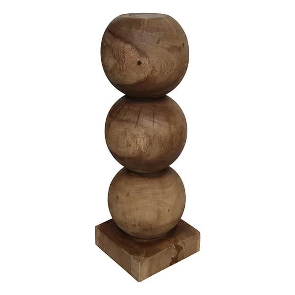 Urban Nature Culture-collectie Mahonie houten sokkel Bol bruin 83 cm