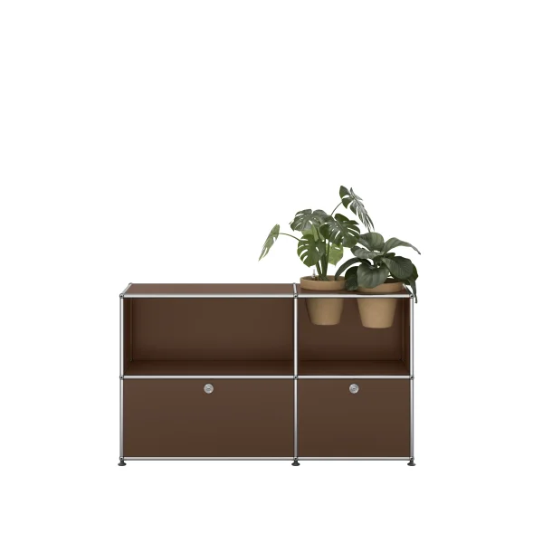 USM Haller A world of plants dressoir 2x2 - 2 potten - 22 bruin