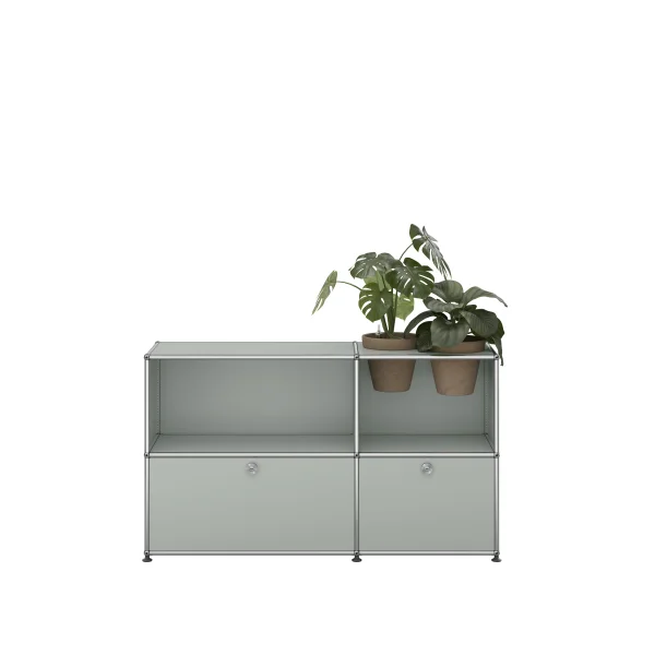 USM Haller A world of plants dressoir 2x2 - 2 potten - 29 lichtgrijs