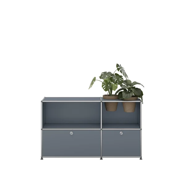 USM Haller A world of plants dressoir 2x2 - 2 potten - 32 middengrijs