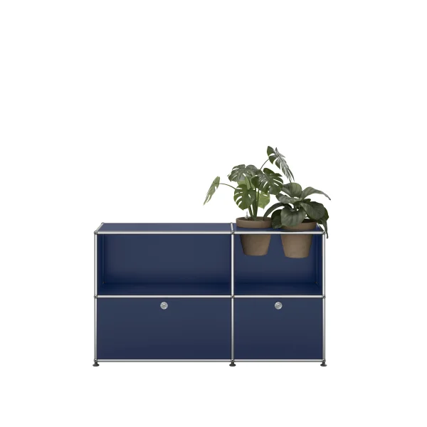 USM Haller A world of plants dressoir 2x2 - 2 potten - 34 staalblauw