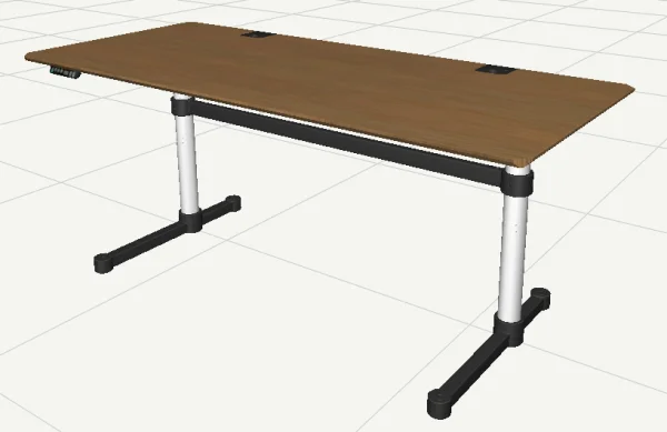 USM Haller Haller tafel Kitos E2 Plus 175 x 75 cm - in hoogte verstelbaar - Eiken, bruin geolied - 175 x 75 cm