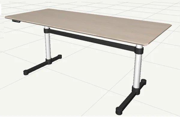 USM Haller Haller tafel Kitos E2 Plus 175 x 75 cm - in hoogte verstelbaar - Eiken, wit geolied - 175 x 75 cm