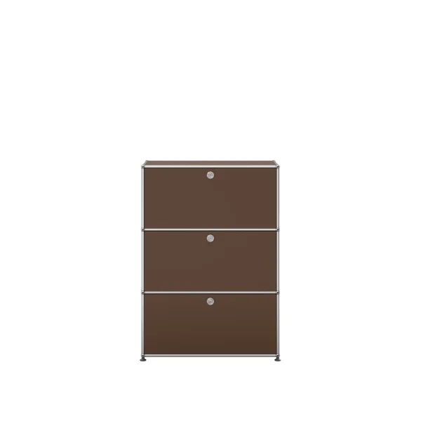 USM Haller Highboard 1x3 - 3 kleppen - 22 bruin