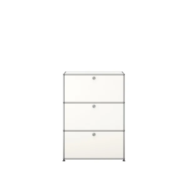 USM Haller Highboard 1x3 - 3 kleppen - 24 zuiverwit