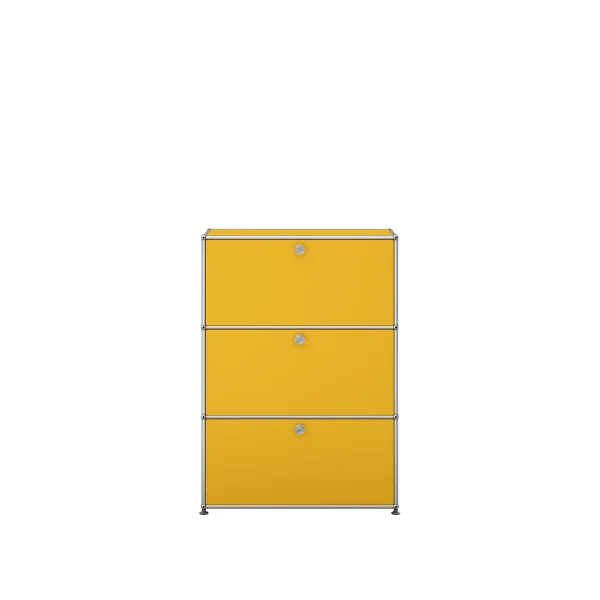 USM Haller Highboard 1x3 - 3 kleppen - 25 goudgeel