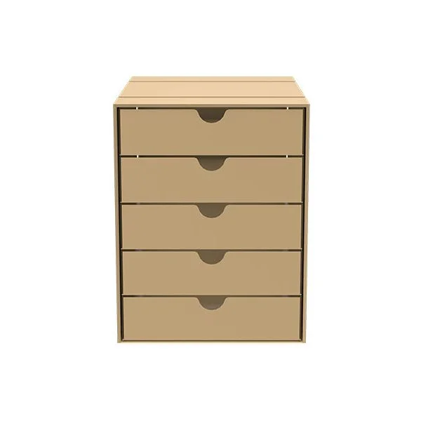 USM Haller Inos kastset C4 - 5 bakjes - beige - gesloten