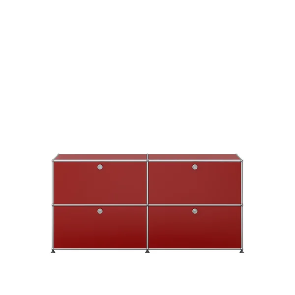 USM Haller Sideboard 2 x 2 - 4 kleppen - 23 robijnrood