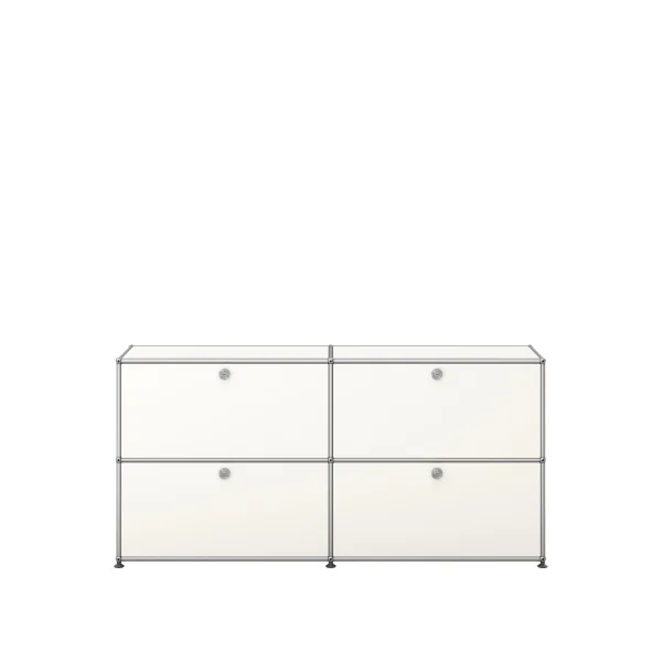 USM Haller Sideboard 2 x 2 - 4 kleppen - 24 zuiverwit