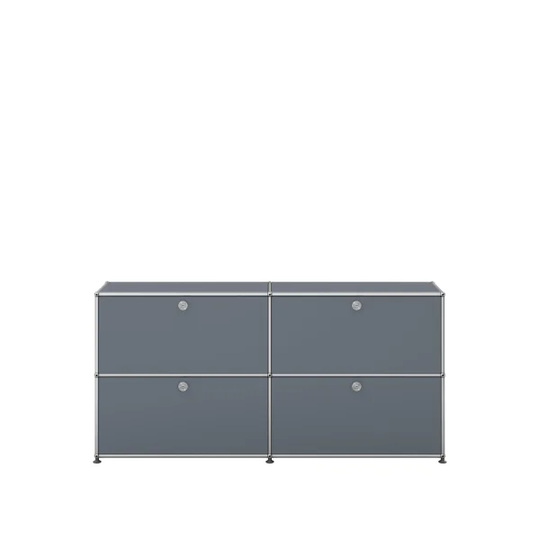 USM Haller Sideboard 2 x 2 - 4 kleppen - 32 middengrijs