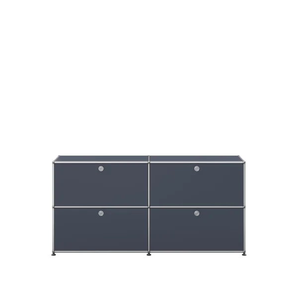 USM Haller Sideboard 2 x 2 - 4 kleppen - 33 antracietgrijs