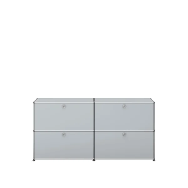 USM Haller Sideboard 2 x 2 - 4 kleppen - 35 matzilver