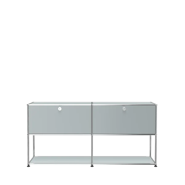 USM Haller Sideboard 2 x 2 - onderaan open - 35 matzilver