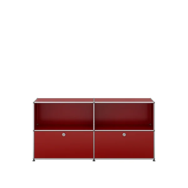 USM Haller Sideboard 2x2 - 2 onderste laden - 23 robijnrood