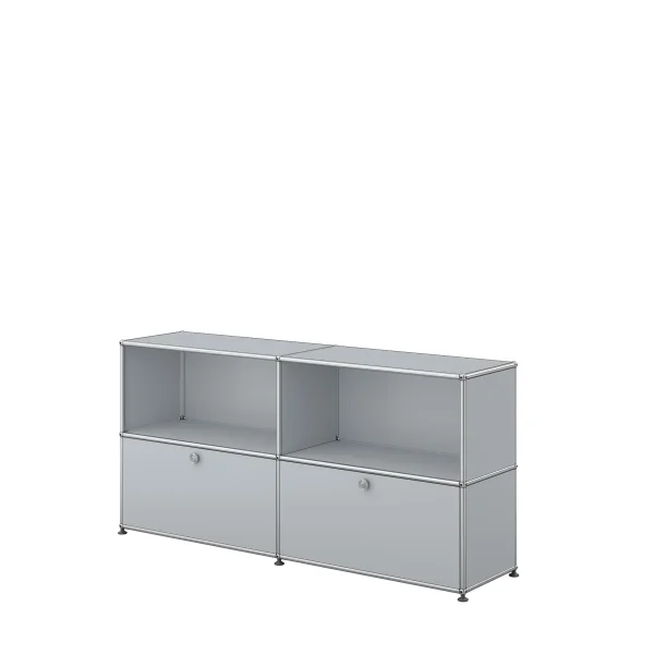 USM Haller Sideboard 2x2 - 2 onderste laden - 35 matzilver