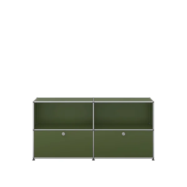 USM Haller Sideboard 2x2 - 2 onderste laden - USM 36 olivgrün