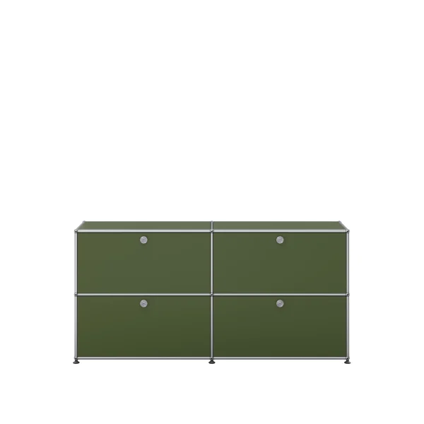 USM Haller Sideboard M -  2 kleppen en lades - USM 36 olivgrün