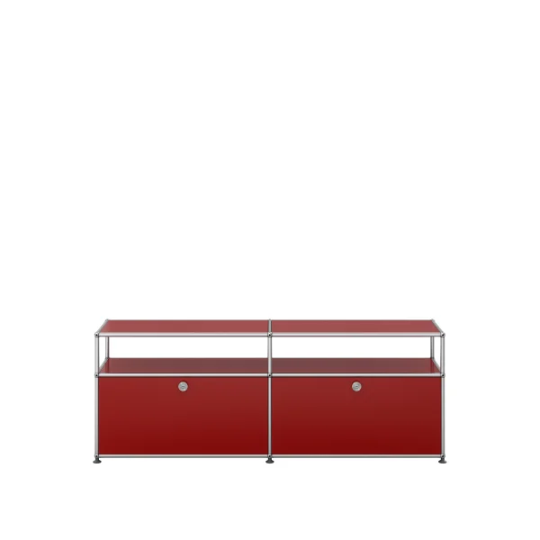 USM Haller Vitrine sideboard M - 2 kleppen - 23 robijnrood