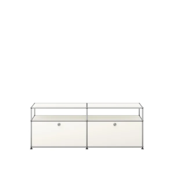 USM Haller Vitrine sideboard M - 2 kleppen - 24 zuiverwit