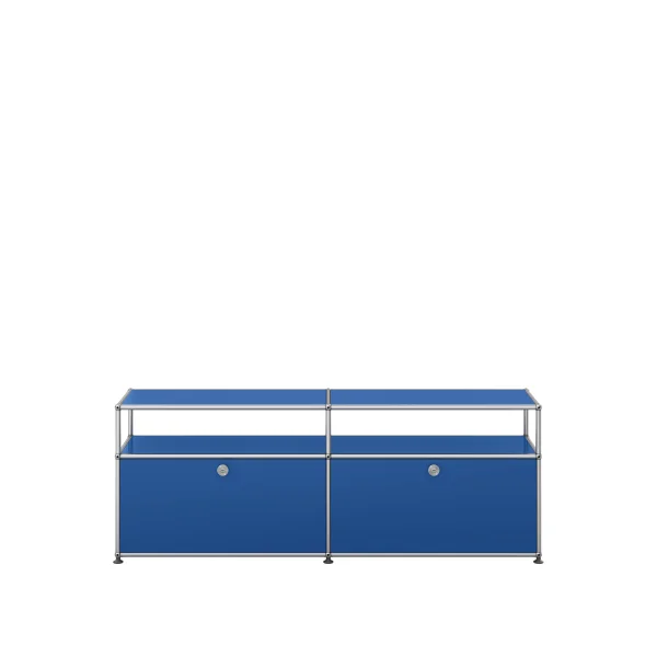 USM Haller Vitrine sideboard M - 2 kleppen - 27 gentiaanblauw