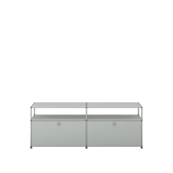 USM Haller Vitrine sideboard M - 2 kleppen - 29 lichtgrijs