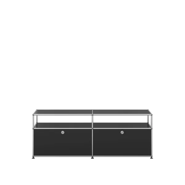 USM Haller Vitrine sideboard M - 2 kleppen - 30 grafietzwart