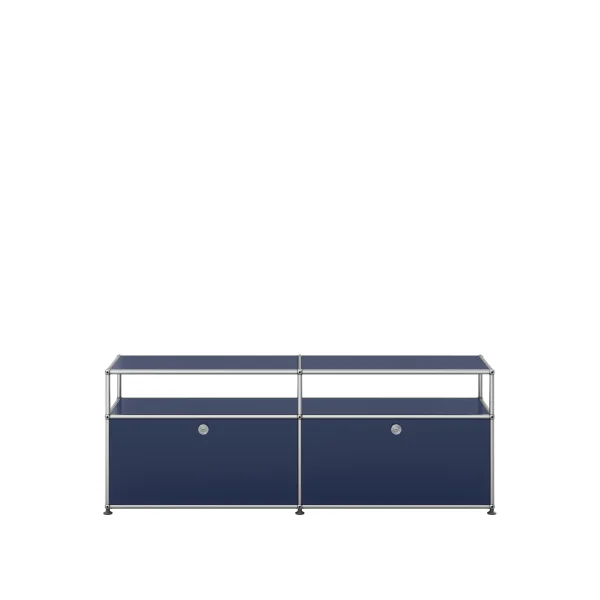 USM Haller Vitrine sideboard M - 2 kleppen - 34 staalblauw