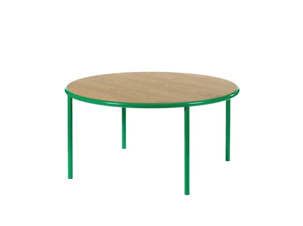 valerie_objects Houten Tafel Rond - groen - Eiken - Ø 150 cm