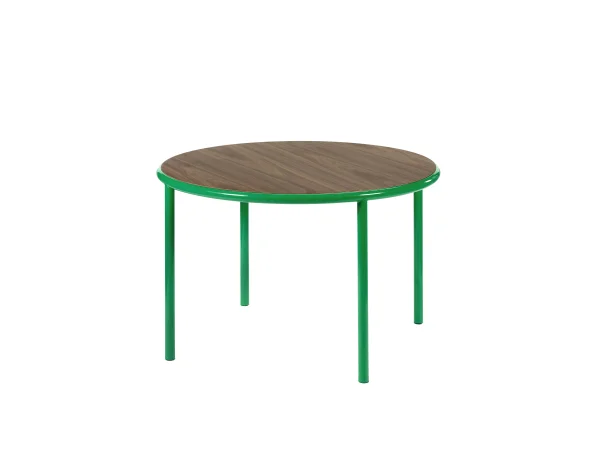 valerie_objects Houten Tafel Rond - groen - walnoot - Ø 120 cm