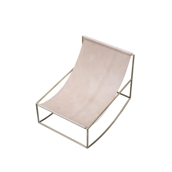 valerie_objects Rocking Chair - messing, leder