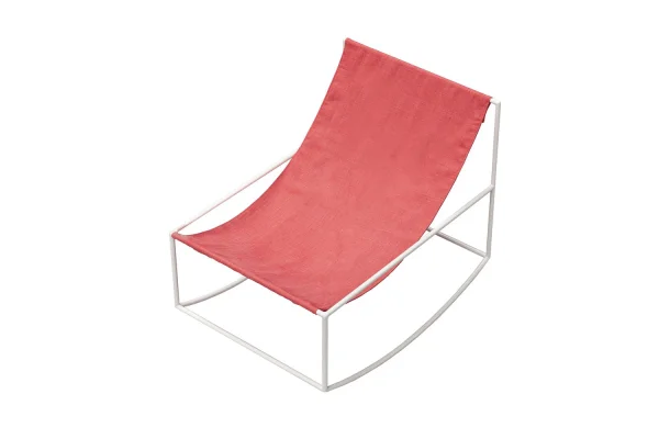 valerie_objects Rocking Chair - wit, rood