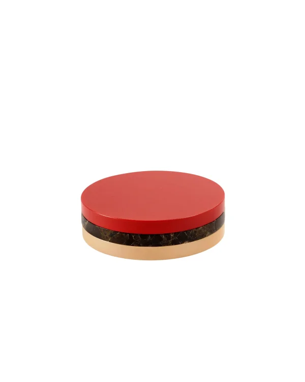valerie_objects Three Circles snijplank - red, brown, pink